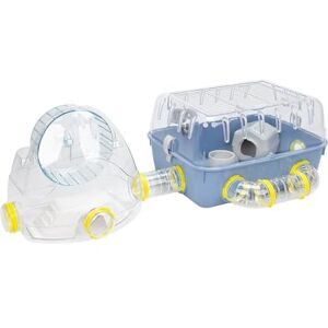 Ferplast COMBI 2 Innovative Hamster Cage Customizable Habitat with External Exercise Wheel Interactive Transparent Design Accessories, Tubes Connect&Play, 79,5x29,5xh26,3cm Ferplast COMBI 2 Innovative Hamster Cage Customizable Habitat with External Exercise Wheel Interactive Transparent Design Accessories, Tubes Connect&Play, 79,5x29,5xh26,3cm