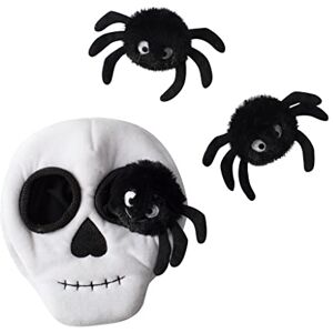 Fringe Studio Hide & Seek Burrow Plush Dog Toy, Skull with Spiders, 3 Piece Set, Pet Shop Collection (289206) Fringe Studio Hide & Seek Burrow Plush Dog Toy, Skull with Spiders, 3 Piece Set, Pet Shop Collection (289206)