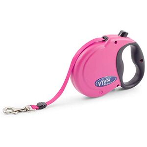 ANCOL Viva Retractable 5m tape Lead Raspberry M ANCOL Viva Retractable 5m tape Lead Raspberry M