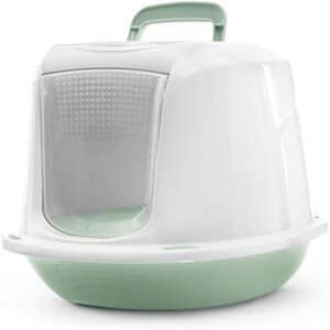 Record Arena+ Closed Cat Litter Tray with Handle and Filter, Green, 45 x 36 x 31.5 cm, Plastic Toilet Modern Design, Easy to Clean, Made in Italy Record Arena+ Closed Cat Litter Tray with Handle and Filter, Green, 45 x 36 x 31.5 cm, Plastic Toilet Modern Design, Easy to Clean, Made in Italy