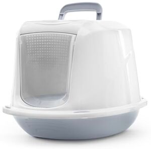 Record Arena+ Closed Cat Litter Tray with Handle and Filter, Blue, 45 x 36 x 31.5 cm, Plastic Toilet Modern Design, Easy to Clean, Made in Italy Record Arena+ Closed Cat Litter Tray with Handle and Filter, Blue, 45 x 36 x 31.5 cm, Plastic Toilet Modern Design, Easy to Clean, Made in Italy