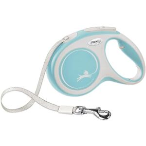 Flexi New Comfort Retractable Dog Leash (Tape), Ergonomic, Durable and Tangle Free Pet Walking Leash for Dogs Up to 33 Lbs, 16 Ft, Small, Blue/Pastel Flexi New Comfort Retractable Dog Leash (Tape), Ergonomic, Durable and Tangle Free Pet Walking Leash for Dogs Up to 33 Lbs, 16 Ft, Small, Blue/Pastel