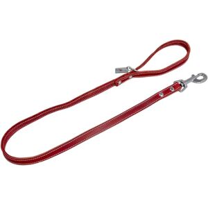 JACK AND VANILLA , Dog Lead, Fat Leather Model, Red, Size 16 mm x 100 cm JACK AND VANILLA , Dog Lead, Fat Leather Model, Red, Size 16 mm x 100 cm