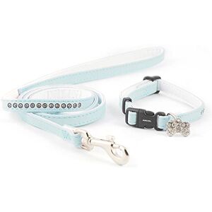 Ancol Small Bite Jewel Collar and Lead Set Blue Diamante Design Adjustable Collar and 1m Lead for Small Dogs Ancol Small Bite Jewel Collar and Lead Set Blue Diamante Design Adjustable Collar and 1m Lead for Small Dogs