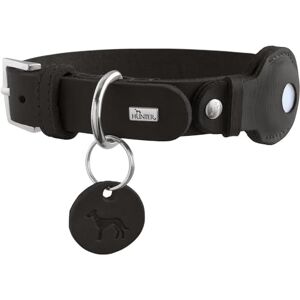 HUNTER VIBORG Dog Collar with Holder for Apple AirTag, Colour: Black, Robust and Soft Cowhide Leather, Integrated AirTag Holder, Made in Germany, Size: 60 HUNTER VIBORG Dog Collar with Holder for Apple AirTag, Colour: Black, Robust and Soft Cowhide Leather, Integrated AirTag Holder, Made in Germany, Size: 60