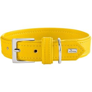 HUNTER Amalfi Dog Collar Colour: Yellow, Vegan, Faux Leather in Nappa Look, Soft, Easy to Clean, Brilliant Colour, Made in Germany, Size: 35 HUNTER Amalfi Dog Collar Colour: Yellow, Vegan, Faux Leather in Nappa Look, Soft, Easy to Clean, Brilliant Colour, Made in Germany, Size: 35
