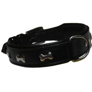 Nobby Cerro Leather Collar for Dog, 45 cm x 30 mm, Black/Brown Nobby Cerro Leather Collar for Dog, 45 cm x 30 mm, Black/Brown