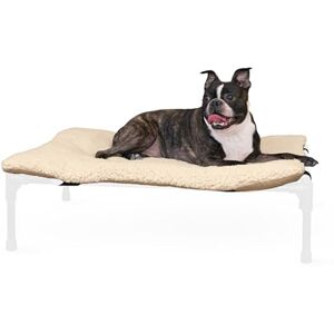 K&H Pet Products Original Dog Cot Microfleece Pad for Outdoor Raised Dog Bed, Portable Dog Cot Pad, Washable Dog Bed (Cot Sold Separately) Tan Fleece Medium 32 X 25 Inches K&H Pet Products Original Dog Cot Microfleece Pad for Outdoor Raised Dog Bed, Portable Dog Cot Pad, Washable Dog Bed (Cot Sold Separately) Tan Fleece Medium 32 X 25 Inches