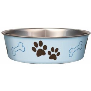 LOVING PETS Stainless Steel Bella Dog Bowl Non-Slip Dishwasher Safe & Bacteria Resistant Metallic Pet Dish Murano Blue Large (1.5 Litre) LOVING PETS Stainless Steel Bella Dog Bowl Non-Slip Dishwasher Safe & Bacteria Resistant Metallic Pet Dish Murano Blue Large (1.5 Litre)