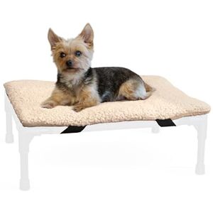 K&H PET PRODUCTS Original Microfleece Pad for Outdoor Raised Dog Bed, Portable and Washable Dog Cot Pad (Cot Sold Separately) Tan Fleece Small 17 X 22 Inches K&H PET PRODUCTS Original Microfleece Pad for Outdoor Raised Dog Bed, Portable and Washable Dog Cot Pad (Cot Sold Separately) Tan Fleece Small 17 X 22 Inches