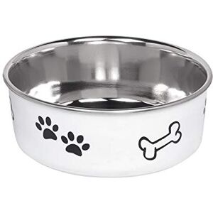 Nobby Fusion Stainless Steel Bowl Non-Slip White 16 cm 0.94 Litres Nobby Fusion Stainless Steel Bowl Non-Slip White 16 cm 0.94 Litres