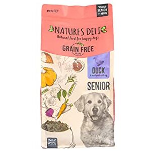 Natures Deli Senior Dry Dog Food, Grain Free Natural Complete Hypoallergenic Food for Dogs, Suitable for All Breeds Aged 7 Plus, Duck and Sweet Potato 2 kg Natures Deli Senior Dry Dog Food, Grain Free Natural Complete Hypoallergenic Food for Dogs, Suitable for All Breeds Aged 7 Plus, Duck and Sweet Potato 2 kg