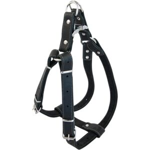 JACK AND VANILLA , Strong Black Leather Dog Harness, Custom Fit 25 mm Wide Adjustable Length 65-90 cm, Optimal Comfort and Reinforced Safety, Black 25 mm x 65-90 cm, Leather Model JACK AND VANILLA , Strong Black Leather Dog Harness, Custom Fit 25 mm Wide Adjustable Length 65-90 cm, Optimal Comfort and Reinforced Safety, Black 25 mm x 65-90 cm, Leather Model