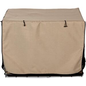 Danish Design Dog Crate Cover Blackout Lined, Roll-Down Doors Oatmeal Small Danish Design Dog Crate Cover Blackout Lined, Roll-Down Doors Oatmeal Small