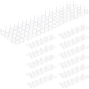 Relaxdays Anti Cat Spike Mat, Set of 12, Fox Deterrent, Protection for Garden Beds, Animal Repellent, Plastic, White Relaxdays Anti Cat Spike Mat, Set of 12, Fox Deterrent, Protection for Garden Beds, Animal Repellent, Plastic, White