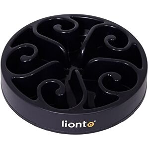 lionto Anti-sling bowl for dogs and cats, diameter 30 cm, height 5.5 cm, capacity of up to 1500 g, non-slip dog bowl made of food-safe plastic, dishwasher safe up to 100°, black lionto Anti-sling bowl for dogs and cats, diameter 30 cm, height 5.5 cm, capacity of up to 1500 g, non-slip dog bowl made of food-safe plastic, dishwasher safe up to 100°, black