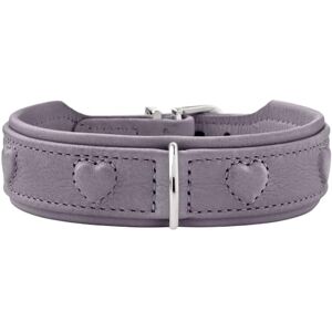 HUNTER SOHO X Love Dog Collar, Colour: Lilac Grey, Cowhide Leather, Soft & Supple, Padded & Skin-Friendly, Sewn-in Hearts, Lightweight, for Small Dogs and Puppies, Made in Germany, Size: 42 HUNTER SOHO X Love Dog Collar, Colour: Lilac Grey, Cowhide Leather, Soft & Supple, Padded & Skin-Friendly, Sewn-in Hearts, Lightweight, for Small Dogs and Puppies, Made in Germany, Size: 42