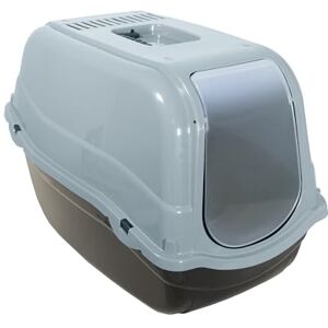 Rosewood Eco Line Plastic Cat Litter Tray with Hood, Covered Cat Toilet, Charcoal Filter for Odour Control, Easy Clean Ice Blue/Black Rosewood Eco Line Plastic Cat Litter Tray with Hood, Covered Cat Toilet, Charcoal Filter for Odour Control, Easy Clean Ice Blue/Black