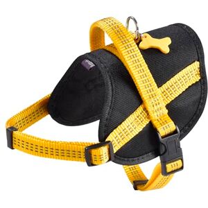 Bobby Easy Safe Dog Harness with Tag Size XS Reflective Nylon with Coat Cover, Adjustable Buckle Closure, Yellow, Chest Size 31-43 cm Bobby Easy Safe Dog Harness with Tag Size XS Reflective Nylon with Coat Cover, Adjustable Buckle Closure, Yellow, Chest Size 31-43 cm