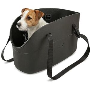 Ferplast Dog Carrier Bag up to 8 kg. Soft Rubber Plastic, Waterproof and Washable Cat Carrier, Adjustable Handles, Safety Strap, 43.5 x 21.5 x 27 cm. Black Ferplast Dog Carrier Bag up to 8 kg. Soft Rubber Plastic, Waterproof and Washable Cat Carrier, Adjustable Handles, Safety Strap, 43.5 x 21.5 x 27 cm. Black