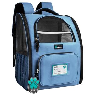 PetAmi Dog Backpack Carrier For Small Large Cat, Pet, Puppies, Ventilated Pet Hiking Backpack Travel Bag, Airline Approved Cat Backpack Carrier, Safety Back Support, Camping Biking Dog Bag, Light Blue PetAmi Dog Backpack Carrier For Small Large Cat, Pet, Puppies, Ventilated Pet Hiking Backpack Travel Bag, Airline Approved Cat Backpack Carrier, Safety Back Support, Camping Biking Dog Bag, Light Blue