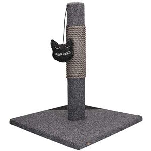 Rosewood Charcoal Felt Cat Scratching Post, 37cm Tall with Stylish Dark Grey Design, Includes Cute Cat Hanging Toy with Catnip, Durable & Engaging Rosewood Charcoal Felt Cat Scratching Post, 37cm Tall with Stylish Dark Grey Design, Includes Cute Cat Hanging Toy with Catnip, Durable & Engaging