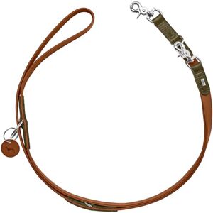 HUNTER LEMVIG Adjustable Dog Lead Colour: Cognac/Olive Leather, 3-Way Adjustable, Durable & Comfortable, Elegant & Trendy, Made in Germany, Size: 15/200 HUNTER LEMVIG Adjustable Dog Lead Colour: Cognac/Olive Leather, 3-Way Adjustable, Durable & Comfortable, Elegant & Trendy, Made in Germany, Size: 15/200