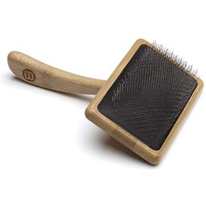 Mikki Bamboo Soft Pin Slicker Brush for Dog, Cat, Puppy, for Medium, Long and Curly Coats, Removes Knots, Tangles, Dead Hair, Handmade from Natural Bamboo, Large Mikki Bamboo Soft Pin Slicker Brush for Dog, Cat, Puppy, for Medium, Long and Curly Coats, Removes Knots, Tangles, Dead Hair, Handmade from Natural Bamboo, Large