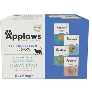 Applaws 100% Natural Wet Cat Food, Pouch Multipack Fish Selection in Broth, 70 g (24 x 70g) Pouches Applaws 100% Natural Wet Cat Food, Pouch Multipack Fish Selection in Broth, 70 g (24 x 70g) Pouches