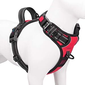PHOEPET No Pull Dog Harness XS Red - Small Reflective Adjustable Vest with Handle PHOEPET No Pull Dog Harness XS Red - Small Reflective Adjustable Vest with Handle