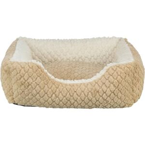 Trixie Dog Bed Kaline Mio, Square, Softs Dog Pillow In Brown/Cream, 65×50Cm, Cosy Dog Bed With Soft Plush Cover 389716 Trixie Dog Bed Kaline Mio, Square, Softs Dog Pillow In Brown/Cream, 65×50Cm, Cosy Dog Bed With Soft Plush Cover 389716