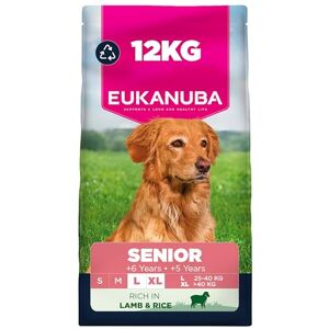 Eukanuba Lamb & Rice Complete Dry Dog Food For Senior Large & Giant Breed Dogs 12KG Eukanuba Lamb & Rice Complete Dry Dog Food For Senior Large & Giant Breed Dogs 12KG