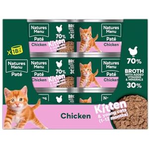 Natures Menu Paté for Cats Kitten Food Chicken 18 x 85g Natures Menu Paté for Cats Kitten Food Chicken 18 x 85g