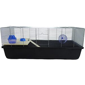 Little Friends Ritz Rat and Hamster Cage With Wooden Shelf and Ladder, 10 X 54 X 39 cm, Black Little Friends Ritz Rat and Hamster Cage With Wooden Shelf and Ladder, 10 X 54 X 39 cm, Black