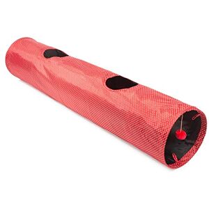 Ancol Polka Dot Cat Tunnel Red Play Toy with Crinkle Material Collapsible Design for Fun and Exercise Ancol Polka Dot Cat Tunnel Red Play Toy with Crinkle Material Collapsible Design for Fun and Exercise