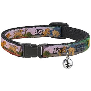 Buckle-Down Cat Collar Breakaway Lion King Simba Nala Growing Up Scenes, Multicolor, 1/2" Wide Fits 8-12" Neck Medium (BAC-WDY039-NM) Buckle-Down Cat Collar Breakaway Lion King Simba Nala Growing Up Scenes, Multicolor, 1/2" Wide Fits 8-12" Neck Medium (BAC-WDY039-NM)