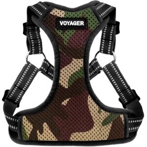 Best Pet Supplies Voyager Adjustable Dog Harness with Reflective Stripes by , Heavy-Duty Full Body No Pull Vest with Leash D-Ring, Breathable, Army, size M Best Pet Supplies Voyager Adjustable Dog Harness with Reflective Stripes by , Heavy-Duty Full Body No Pull Vest with Leash D-Ring, Breathable, Army, size M