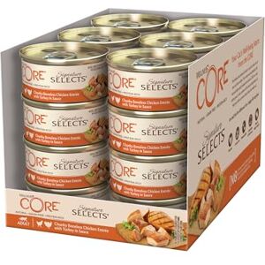 Wellness CORE Signature Selects, 24 x 79g, Chunky Chicken & Turkey, Wet Cat Food, Tender Chunks in Sauce, All-Natural, Grain-Free, High Meat Content, Protein-Rich, No Added Sugar Wellness CORE Signature Selects, 24 x 79g, Chunky Chicken & Turkey, Wet Cat Food, Tender Chunks in Sauce, All-Natural, Grain-Free, High Meat Content, Protein-Rich, No Added Sugar