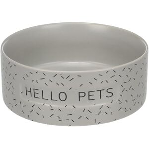 Flamingo FEEDING AND DRINKING BOWL LADA ROUND GREY 16,5x6CM 800ML Flamingo FEEDING AND DRINKING BOWL LADA ROUND GREY 16,5x6CM 800ML