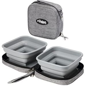 PETIQUE Portabowl Eco-Friendly 2-in-1 Collapsible Dog Water Bowls Premium Quality Travel Dog Bowls with Travel Case Lightweight and Compact 100% Food-Grade Silicone, BPA-Free PETIQUE Portabowl Eco-Friendly 2-in-1 Collapsible Dog Water Bowls Premium Quality Travel Dog Bowls with Travel Case Lightweight and Compact 100% Food-Grade Silicone, BPA-Free