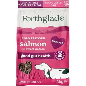Forthglade Dry Dog Food, Cold Pressed (2kg), Hypoallergenic and Grain Free Dog Food, Salmon & Vegetables, Natural Senior, Adult and Puppy Meal, Vet Approved For Good Gut Health Forthglade Dry Dog Food, Cold Pressed (2kg), Hypoallergenic and Grain Free Dog Food, Salmon & Vegetables, Natural Senior, Adult and Puppy Meal, Vet Approved For Good Gut Health