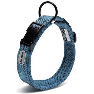 Record Ande Dog Collar Made of Durable Nylon Reflective Details Plastic Closure Clip Blue Color Size XXL 2.5cm Circumference 55-60cm Record Ande Dog Collar Made of Durable Nylon Reflective Details Plastic Closure Clip Blue Color Size XXL 2.5cm Circumference 55-60cm