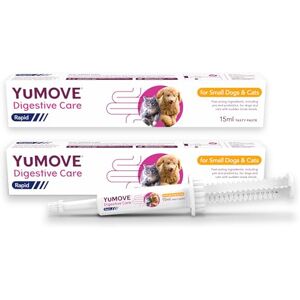 Yumove Digestive Care Rapid, Dog & Cats Pre and Probiotic Paste for Gut Health, Digestive Supplements with Fast-Acting Ingredients for Small Dogs & Cats, 2 x15ml Yumove Digestive Care Rapid, Dog & Cats Pre and Probiotic Paste for Gut Health, Digestive Supplements with Fast-Acting Ingredients for Small Dogs & Cats, 2 x15ml