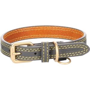 Flamingo Virginia Grey XS/S Leather Dog Collar - 24-30cm Flamingo Virginia Grey XS/S Leather Dog Collar - 24-30cm