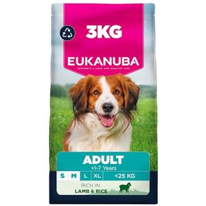 Eukanuba Lamb & Rice Complete Dry Dog Food For Adult Small & Medium Breed Dogs 3KG Eukanuba Lamb & Rice Complete Dry Dog Food For Adult Small & Medium Breed Dogs 3KG