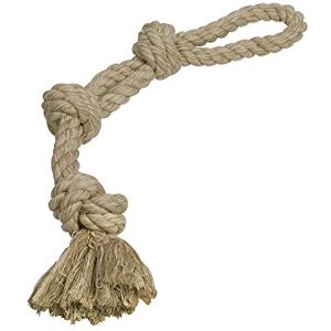 Nobby Rope Toy Double Sisal Cotton Mix Natural 60 cm 600 g 3 Knots Pack of 1 Nobby Rope Toy Double Sisal Cotton Mix Natural 60 cm 600 g 3 Knots Pack of 1