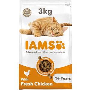 IAMS Adult Complete Dry Cat Food Chicken 3kg Supports Strong Immune System IAMS Adult Complete Dry Cat Food Chicken 3kg Supports Strong Immune System
