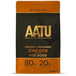 AATU Dog 80/20 Chicken 1.5kg x 1 80/20 Complete Dry Dog Food, Chicken 1.5kg Dry Food Alternative to Raw Feeding, High Protein. No Nasties, No Fillers. (Packaging may vary). AATU Dog 80/20 Chicken 1.5kg x 1 80/20 Complete Dry Dog Food, Chicken 1.5kg Dry Food Alternative to Raw Feeding, High Protein. No Nasties, No Fillers. (Packaging may vary).