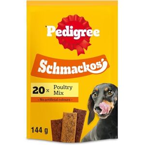 Mars PEDIGREE SCHMACKOS Adult Dog Treats Poultry Mix 180 Strips 9 x 144g Mars PEDIGREE SCHMACKOS Adult Dog Treats Poultry Mix 180 Strips 9 x 144g