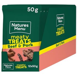 Natures Menu Meaty Treats for Adult Dogs with Beef 12 x 50g Natures Menu Meaty Treats for Adult Dogs with Beef 12 x 50g